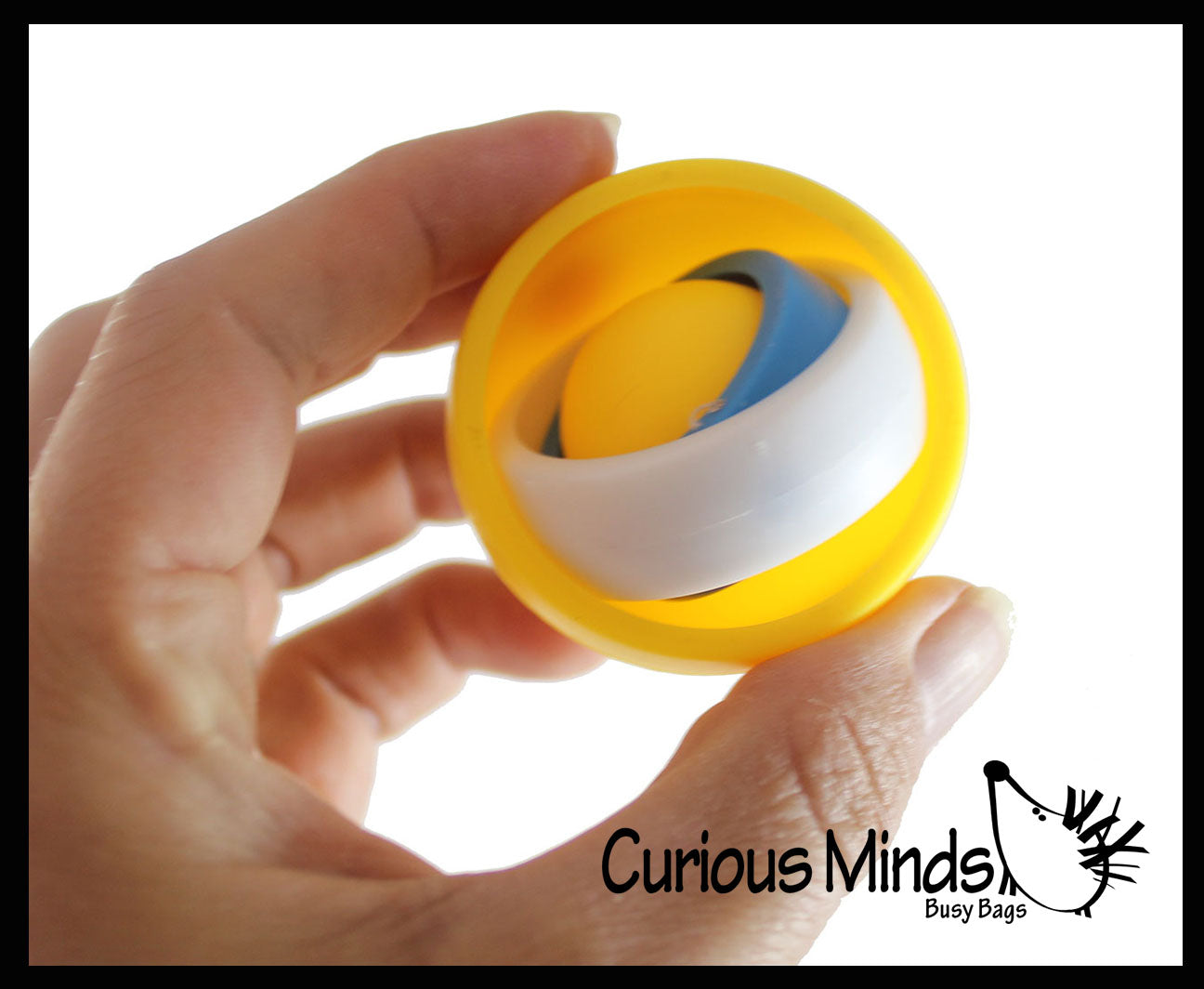 Spinning Gyroscope Rotating Rings Fidget Toy - Soothing Sensory Moving