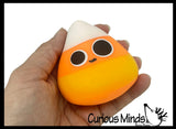 Halloween Ghost and Candy Corn Soft Cream Doh Filled Stress Ball - Squishy Gooey Squish Sensory Squeeze Balls - Spooky