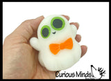 Halloween Ghost and Candy Corn Soft Cream Doh Filled Stress Ball - Squishy Gooey Squish Sensory Squeeze Balls - Spooky
