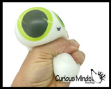 Halloween Ghost and Candy Corn Soft Cream Doh Filled Stress Ball - Squishy Gooey Squish Sensory Squeeze Balls - Spooky