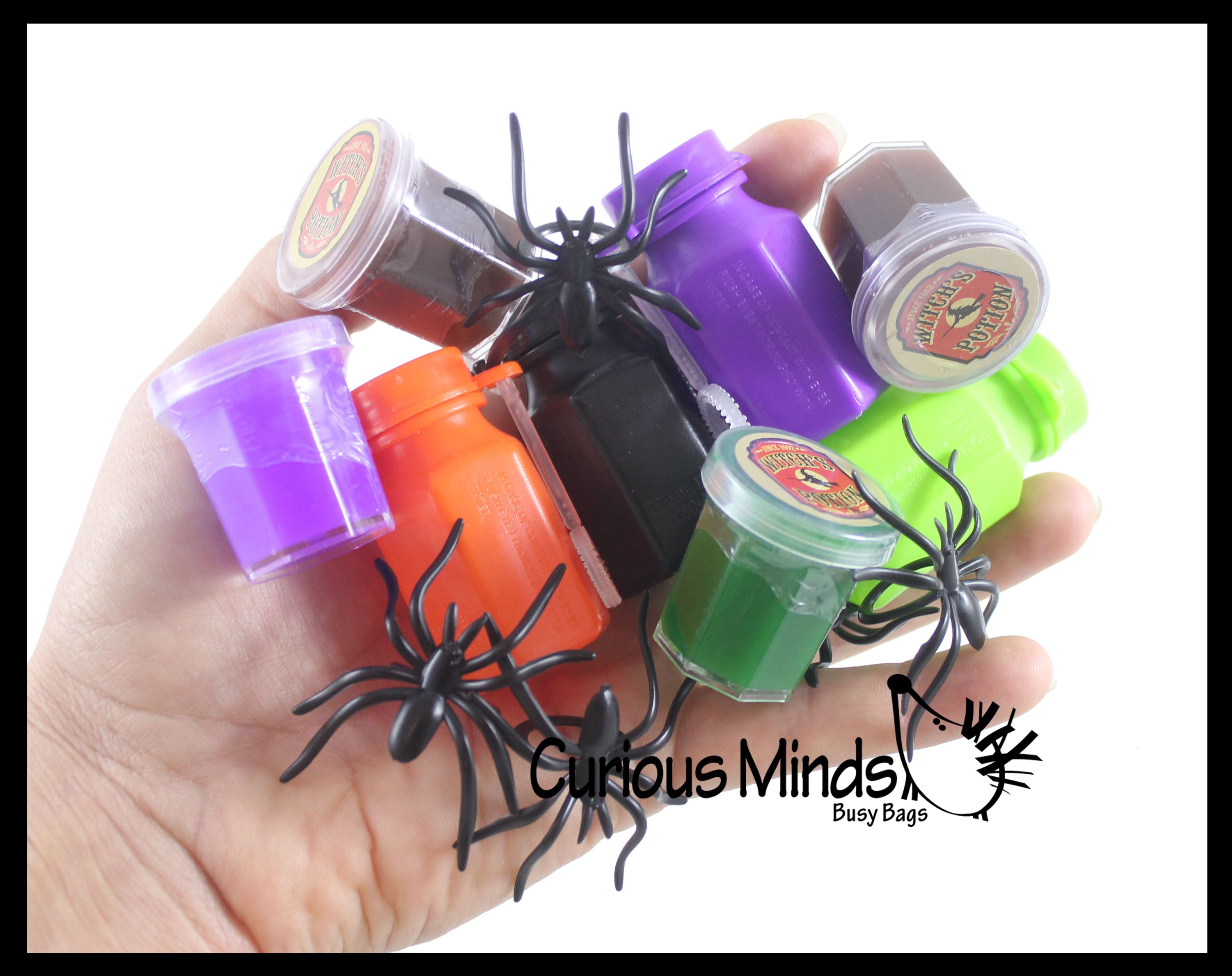Halloween 240 Piece Small Toy Set - Mini Bubbles, Witches Potion Putty, and Spider Rings - Trick or Treat (20 Dozen)
