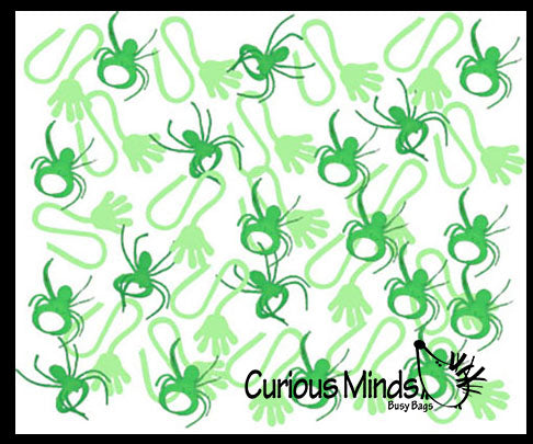 Halloween 216 Piece Glow in the Dark Toy Set -  Glow Sticky Hands - Spider Rings Trick or Treat (18 Dozen)