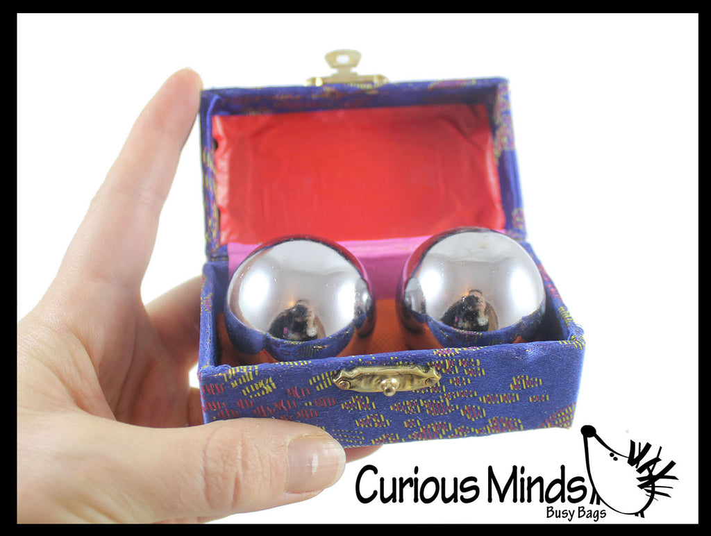 Chinese Health Harmony Baoding Balls - Stress Relief Fidget Balls - Roll in Hand and Makes Sounds
