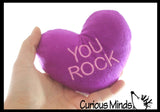 Valentine's Day Plush Conversation Hearts - Adorable Stuffed Animal Party Favor Toy
