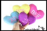 Valentine's Day Plush Conversation Hearts - Adorable Stuffed Animal Party Favor Toy