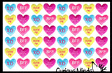 Valentine's Day Plush Conversation Hearts - Adorable Stuffed Animal Party Favor Toy
