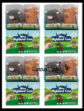 Highland Cow Large Mochi - Cute Animal Gummy Mochi Fidget Squishy Animals - Cute Individually Wrapped Toys - Sensory, Stress, Fidget Party Favor Toy
