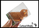 Highland Cow Large Mochi - Cute Animal Gummy Mochi Fidget Squishy Animals - Cute Individually Wrapped Toys - Sensory, Stress, Fidget Party Favor Toy