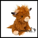 Plush Highland Cow - Heirloom Soft Hairy Cow Stuffed Animal - Cute Adorable Farm