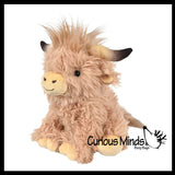 Plush Highland Cow - Heirloom Soft Hairy Cow Stuffed Animal - Cute Adorable Farm