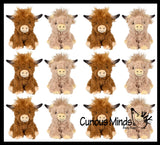 Plush Highland Cow - Heirloom Soft Hairy Cow Stuffed Animal - Cute Adorable Farm
