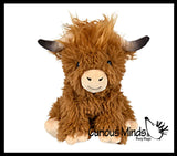 Plush Highland Cow - Heirloom Soft Hairy Cow Stuffed Animal - Cute Adorable Farm