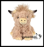 Plush Highland Cow - Heirloom Soft Hairy Cow Stuffed Animal - Cute Adorable Farm