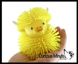 Puffer Highland Cow Fidget Toys - Air Filled Hairy Cute Long Hair Cows