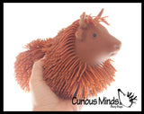 Shaggy Highland Cow Large 9" Puffer Ball - Sensory Therapy Fidget Stress Balls - OT Autism SPD