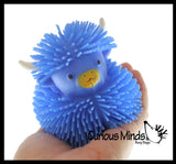 Puffer Highland Cow Fidget Toys - Air Filled Hairy Cute Long Hair Cows