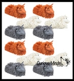 Shaggy Highland Cow Large 9" Puffer Ball - Sensory Therapy Fidget Stress Balls - OT Autism SPD