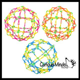 Hoberman Collapsible Sphere Ball - Expanding and Contracting Ball - Grow and Shrink Fidget Ball - Anxiety Breathing Exercises