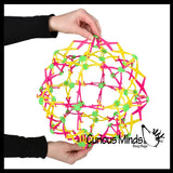 Hoberman Collapsible Sphere Ball - Expanding and Contracting Ball - Grow and Shrink Fidget Ball - Anxiety Breathing Exercises