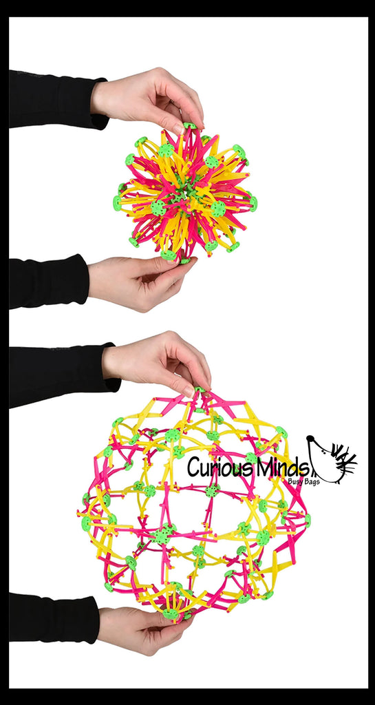 Hoberman Collapsible Sphere Ball - Expanding and Contracting Ball - Grow and Shrink Fidget Ball - Anxiety Breathing Exercises