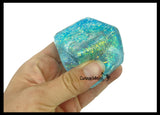 Sugar Ice Cube Kool Kube Cube Ball - Irre-squish-tible Thick Glue/Gel Syrup Molasses Stretch Ball - Ultra Squishy and Moldable Slow Rise Relaxing Sensory Fidget Stress Toy Square Ice