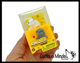 Mouse and Cheese Stretchy Fidget Toy Peek a Boo Fun Cute Toy