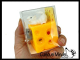 Mouse and Cheese Stretchy Fidget Toy Peek a Boo Fun Cute Toy