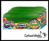 NEW - Jumbo Doh Pickle Soft Slow Rise Fluff- Filled Squeeze Squishy Decompression Stress Balls - Sensory, Stress, Fidget Toy OT Huge Food