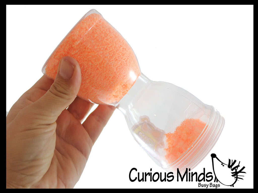 NEW - Moving Foam Hourglass Slime Toy - Mossy, Spongy, Moving, Sensory Compound - Soft Play Sand