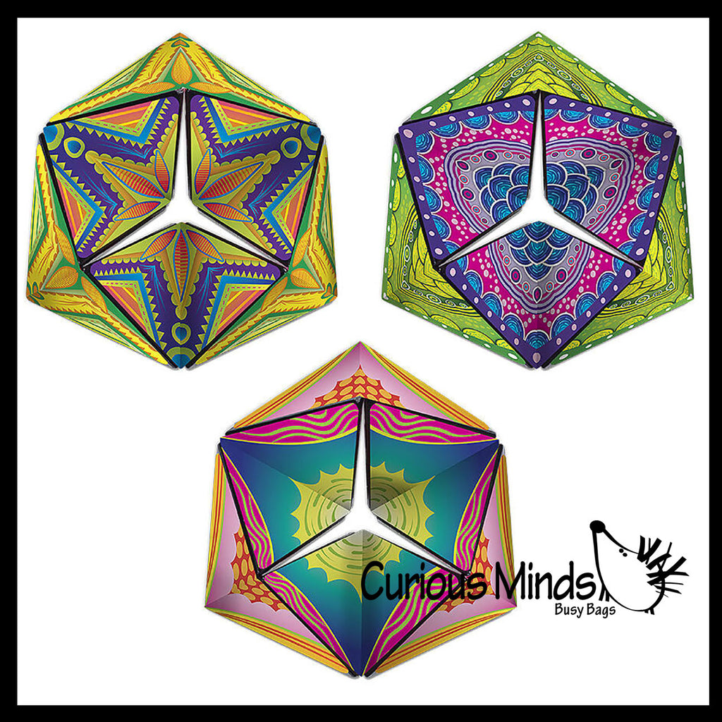 Infinity Flip and Fold Optical Illusion Fidget - Magic Endless Folding Fidget Toy - Flip Over and Over - Bend and Fold Crazy Shapes Puzzle - ADD Anxiety