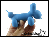 Scented Balloon Dog Crunchy Sand Filled Stress Ball - Cute Squishy Sensory Fidget Toy - Party Favors & Prizes