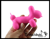 Scented Balloon Dog Crunchy Sand Filled Stress Ball - Cute Squishy Sensory Fidget Toy - Party Favors & Prizes