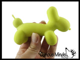 Scented Balloon Dog Crunchy Sand Filled Stress Ball - Cute Squishy Sensory Fidget Toy - Party Favors & Prizes