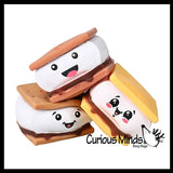 Smores Squishy Squeeze Stress Ball Soft Creamy Doh Filling - Like Shaving Cream - Sensory, Fidget Toy