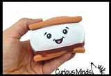 Smores Squishy Squeeze Stress Ball Soft Creamy Doh Filling - Like Shaving Cream - Sensory, Fidget Toy