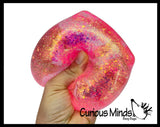 Jumbo 3" Sugar Ice Cube Ball - Thick Glue/Gel Syrup Molasses Stretch Ball - Ultra Squishy and Moldable Slow Rise Relaxing Sensory Fidget Stress Toy Square Ice