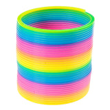 Super Large 6" Circle Rainbow Magic Spring Coil Toy -  Sensory Fidget Toy - Relaxing & Mesmerizing - Stair Walking Fun Classic Toy