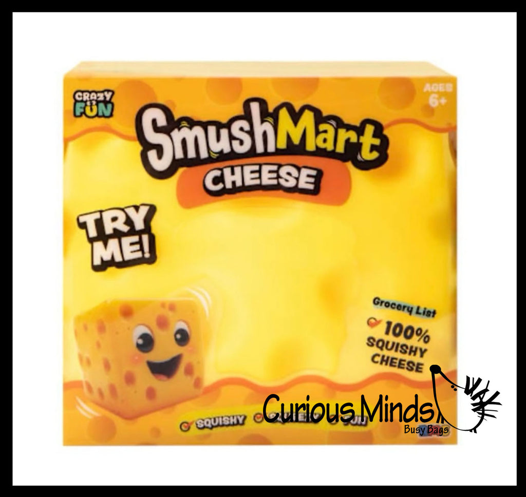 Smushmart Jumbo Doh Filled Cheese -  Stress Squishy Ball Crazy Fun