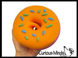 Jumbo Doh Filled Donut - Removable Frosting - Soft Stress Squishy Ball Doughnut