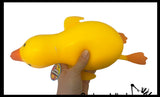 Jumbo Doh Filled Yellow Laying Down Goose Ducky - Rubber Duck Shaped Stress Squishy Ball