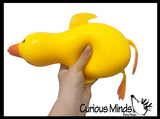 Jumbo Doh Filled Yellow Laying Down Goose Ducky - Rubber Duck Shaped Stress Squishy Ball