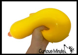 Jumbo Doh Filled Yellow Laying Down Goose Ducky - Rubber Duck Shaped Stress Squishy Ball