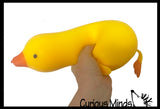 Jumbo Doh Filled Yellow Laying Down Goose Ducky - Rubber Duck Shaped Stress Squishy Ball