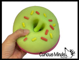 Jumbo Doh Filled Donut - Removable Frosting - Soft Stress Squishy Ball Doughnut
