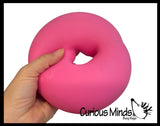 Jumbo Doh Filled Donut - Removable Frosting - Soft Stress Squishy Ball Doughnut