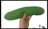 NEW - Jumbo Doh Pickle Soft Slow Rise Fluff- Filled Squeeze Squishy Decompression Stress Balls - Sensory, Stress, Fidget Toy OT Huge Food