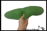 NEW - Jumbo Doh Pickle Soft Slow Rise Fluff- Filled Squeeze Squishy Decompression Stress Balls - Sensory, Stress, Fidget Toy OT Huge Food