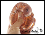 NEW - Large Chunky Capybara Cute Sugar Ball - Thick Glue/Gel Syrup Molasses Stretch Ball - Ultra Squishy and Moldable Slow Rise Relaxing Sensory Fidget Stress Toy