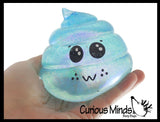 Jumbo Sugar Poop Shaped Ball - Thick Glue/Gel Syrup Molasses Stretch Ball - Ultra Squishy and Moldable Slow Rise Relaxing Sensory Fidget Stress Toy Poo Turd Gag Funny
