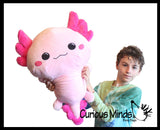 Axolotl Cute Large and Jumbo Plush Stuffed Animals - Adorable Soft and Cuddly Mini Animal Plushie Plushy